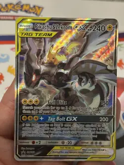Pokemon TCG Pikachu & Zekrom GX Black Star Promo Card SM168 - Image 2