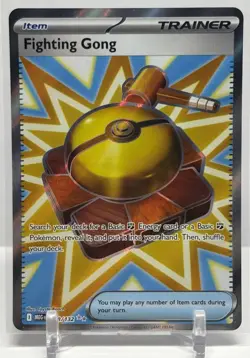 Pokemon Card Fighting Gong Full Art Ultra Rare 168/132 Mega Evolution Trainer - Image 1