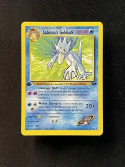 Pokemon Card Sabrina's Golduck Gym Challenge 1st Edition Rare 30/132 NM/LP - Image 1