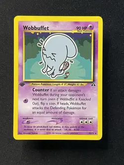 Pokemon TCG Wobbuffet 35/75 Neo Discovery 1st Edition Regular Card NM - Image 1