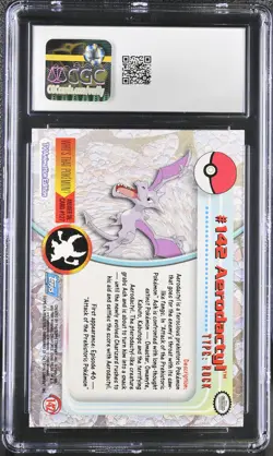 CGC 10 GEM MINT Aerodactyl 2000 Series 3 Topps 142 Pokemon Card - Image 2