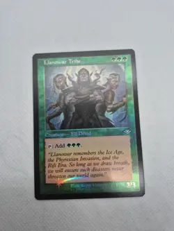 Mint/Near-Mint, English - 1 x MTG Llanowar Tribe - Foil Etched Retro Frame Moder - Image 1