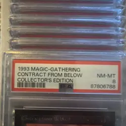 1993 MtG CE Contract From Below Magic: the Gathering PSA 8 BANNED - Image 2