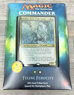 MTG 2017 Feline Ferocity Commander Deck Factory Sealed Magic Gathering English - Image 1