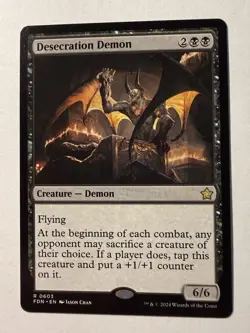Desecration Demon 0603 | Magic the Gathering MTG | Foundations | Rare | NM - Image 1