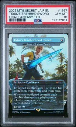 PSA 10 MTG x FINAL FANTASY SECRET LAIR - TIDUS'S BROTHERHOOD SWORD #1867 FOIL - Image 1