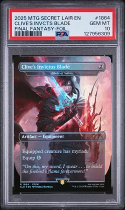 2025 MTG SECRET LAIR DROP #1864 CLIVE'S INVICTUS BLADE PSA 10 - Image 1