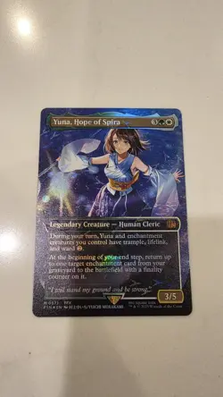 MTG Yuna, Hope Of Spira (FIN-0571) - Final Fantasy - Chocobo Track Foil NM - Image 1