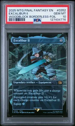 2025 Excalibur II (Borderless) MTG Final Fantasy Foil #0352 PSA 10 - Image 1