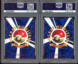 Surfing Pikachu & Flying Pikachu Corocoro Promo Set Pokemon 1997 Japanese PSA 8 - Image 2