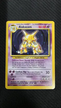 Pokemon TCG Alakazam Base Set 1/102 Holo 1999-2000 Wizards Base Set - Image 1