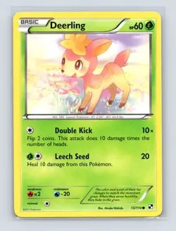 Pokemon TCG Deerling 13/114 Black and White Normal LP - Image 1