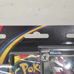 Pokemon TCG Mega Evolution Phantasmal Flames Triple Booster Pack Weavile Promo - Image 4