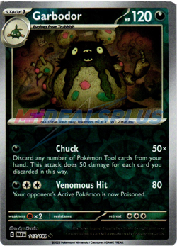 NM Pokemon Paradox Rift Garbodor Reverse Holo 117 - Image 1
