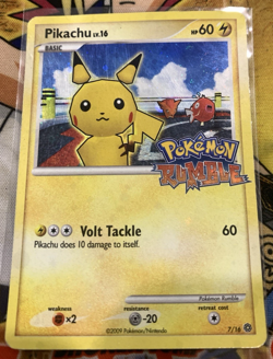 PIKACHU 2009 POKEMON RUMBLE STAMPED 7/16 - Image 1