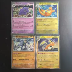 Pokemon TCG Sam's Club 151 4 Mini Tin Promos NM Sleeved cosmos SET - Image 1