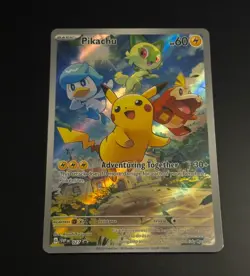 Pokemon TCG Pikachu 027 Black Star Promo Holo Near Mint Paldea Evolved ETB - Image 1