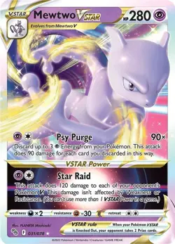 Pokemon TCG Mewtwo VSTAR Pokemon Go 031/078 Holo Ultra Rare NM/M - Image 1