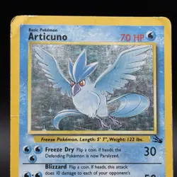 Pokemon Articuno Fossil Holo 2/62 HP - Image 2