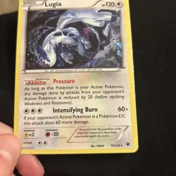 Pokemon TCG Lugia Fates Collide 78/124 Exclusive Cracked Ice Holo Bad Condition - Image 3