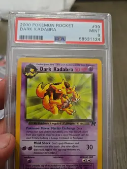 2000 Pokemon Dark Kadabra 39/82 Team Rocket Vintage PSA 9 - Image 1