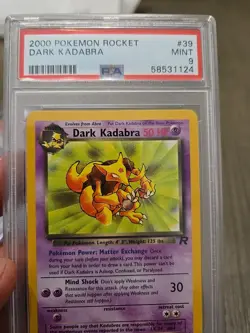 2000 Pokemon Dark Kadabra 39/82 Team Rocket Vintage PSA 9 - Image 4
