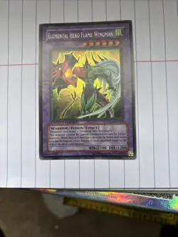 Yu-Gi-Oh! Elemental Hero Flame Wingman EHC1-EN004 Secret Rare Limited Edition - Image 1