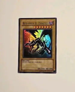 Yugioh Red-Eyes B. Dragon LOB-070 Ultra Rare Vintage LP - Image 1