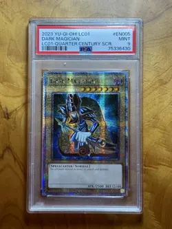 2023 Yu-Gi-Oh! Dark Magician Quarter Century Secret Rare LC01 #EN005 PSA 9 Mint - Image 1
