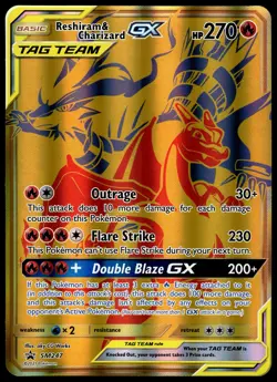 Reshiram & Charizard GX SM247 JUMBO OVERSIZED Black Star Promo Pokemon Card - Image 1