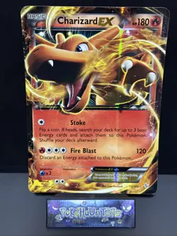 Pokemon Card Charizard EX 11/106 Jumbo Oversized Promo Played - Image 1