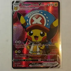 Chopper Pikachu Pokemon Fan Art Custom Card - Image 1