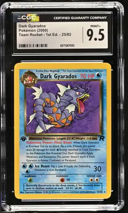 CGC 9.5 MINT+ Dark Gyarados Team Rocket 1st Edition 25/82 Pokemon Card - Image 1