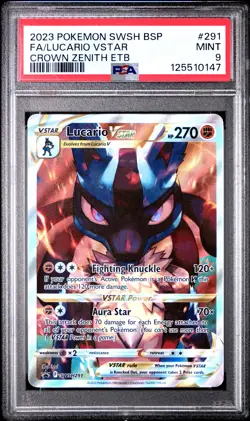 SWSH: Sword & Shield Promo Cards #SWSH291 Lucario VSTAR PSA 9 - Image 1