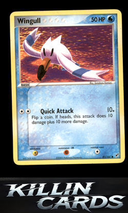 Wingull 81/107 Pokemon Common Deoxys Card NM - Image 1