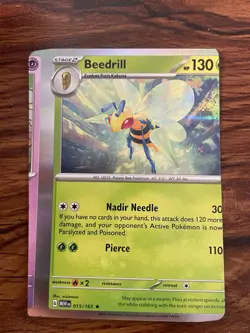 Pokemon 151 Holo 2 Miscut Misprint Error Cards Mr Mime & Beedrill - Image 5