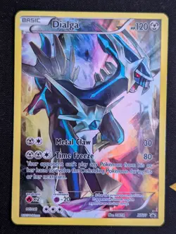 Dialga XY77 Full Art Holo Ultra Rare Black Star Promo Pokemon TCG Card LP - Image 1