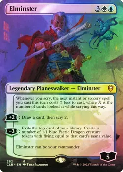 MTG - Elminster - Borderless Foil - CLB - Magic the Gathering - Image 1