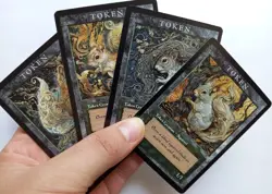 4x Squirrel Old Style Tokens / 4x Tokens de Ardilla para MTG. Estilo retro - Image 1