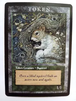 4x Squirrel Old Style Tokens / 4x Tokens de Ardilla para MTG. Estilo retro - Image 3