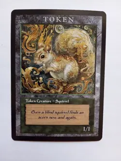 4x Squirrel Old Style Tokens / 4x Tokens de Ardilla para MTG. Estilo retro - Image 4