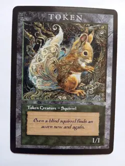4x Squirrel Old Style Tokens / 4x Tokens de Ardilla para MTG. Estilo retro - Image 5