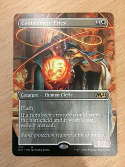 BORDERLESS Containment Priest - Core 2021 (Magic/Mtg) Near Mint - Image 1