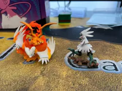 Pokemon Official Figure Lot of 2 - Reshiram Charizard and Silvally - Image 1
