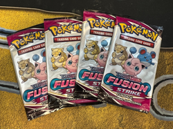 Pokemon Lot of 4x Sword & Shield Fusion Strike 3 Card Fun Packs!! - Image 1