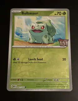 Bulbasaur 001/165 Pokemon TCG Scarlet & Violet 151 Best Buy Stamped Promo - Image 1
