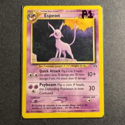 Espeon - 20/75 - Neo Discovery - Unlimited - Rare Holo - Pokemon - Played - Image 3