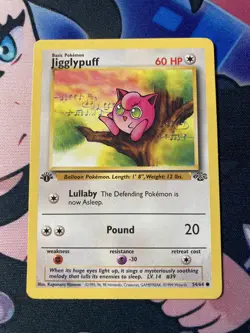 Pokemon TCG Jigglypuff Jungle 54/64 Regular 1st Edition Common LP+ #1 - Image 1