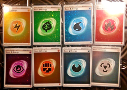 Pokemon 151 Basic Energy COSMOS VARIANT HOLO Full Set Of (8) SVE 001-008 NM/MINT - Image 2