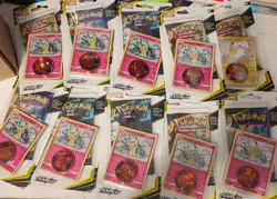 Pokemon TCG Pikachu SM162 SM163 Mimikyu Team Up Holo Blister Sealed 10 Packs - Image 1